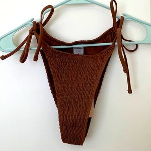 Kittenish S brown cheeky bikini bottoms